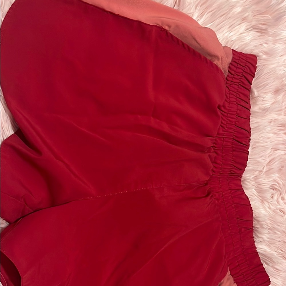 Red and Pink Athletic Shorts